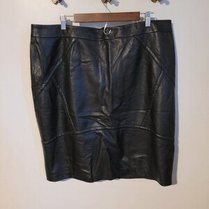Lafayette 148 100% Leather Pencil Skirt SZ 18